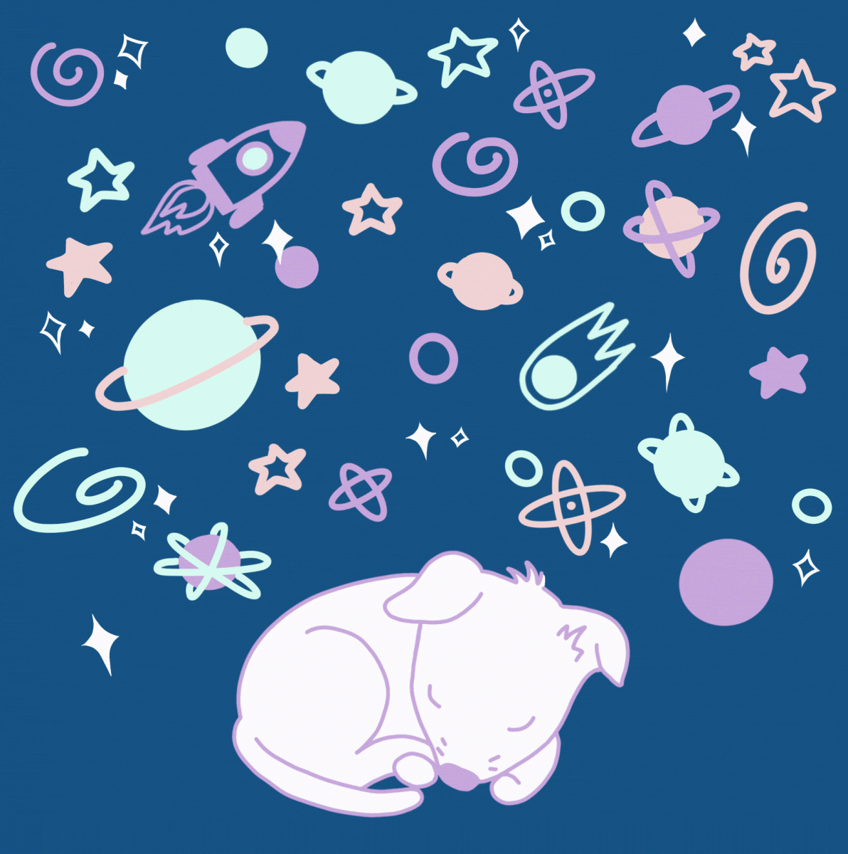 Space Dog Dreams GIF