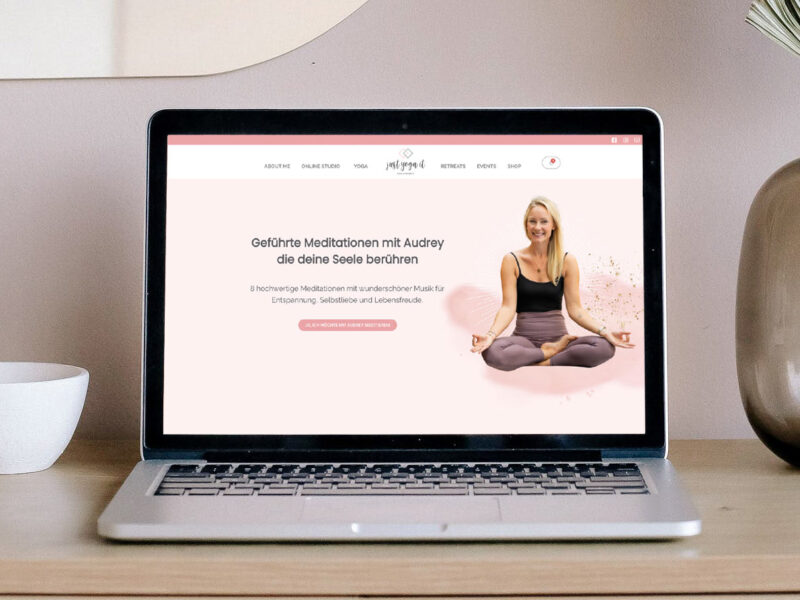 Mock-Up of a Landing Page on a Laptop